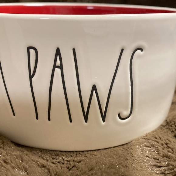 RAE DUNN Santa Paws Dog Bowl 6” X 2 3/4” Red and White - Picture 5 of 5
